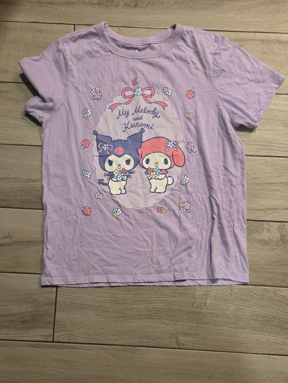 Sanrio Lavender My Melody & Kuromi Floral Graphic Tee